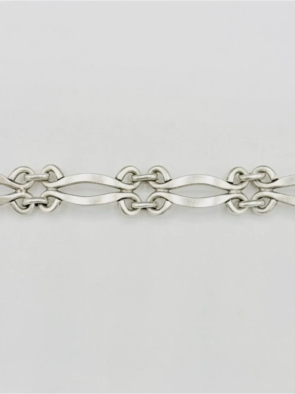 Vintage Mexico ATI Sterling Silver 925 Scroll Link Toggle Bracelet 7.5” 29.24 GR